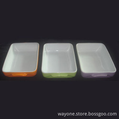 Round ceramic baking plate, various colors to choose from, suitable for home use